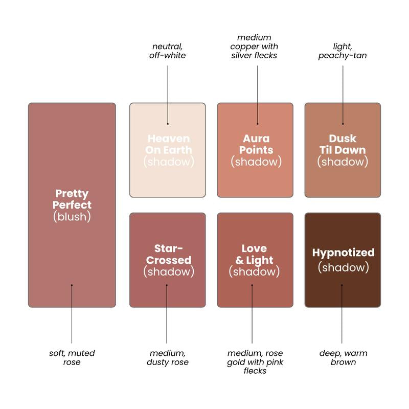 Half Caked Makeup Duality I: Eye and Cheek Palette - 6 Silky Eyeshadows and 1 Soft Matte Blush, 8.2G